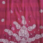 Wine Sanah Handcrafted Lucknowi Chikankari Saree