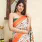 Worli Art Printed Multicolor Handloom Cotton Mulmul Saree