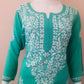 Zaarah Mint Green Handcrafted Soft Modal Cotton Chikankari Kurti