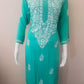 Zaarah Mint Green Handcrafted Soft Modal Cotton Chikankari Kurti