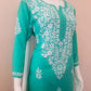 Zaarah Mint Green Handcrafted Soft Modal Cotton Chikankari Kurti