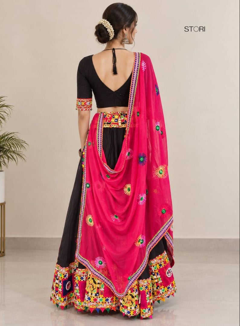 STORI Black Lehenga choli set 