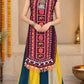  STORI Navratri Dark green kurta with flared skirt