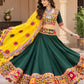STORI Dark Green Lehenga choli set 