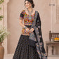 STORI Leheriya Black Lehenga Choli Set 