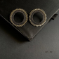 Round Oxidised Earrings
