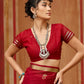 STORI Saree Red Munga Silk