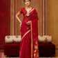 STORI Saree Red Munga Silk