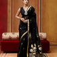 STORI Black Munga Silk Saree