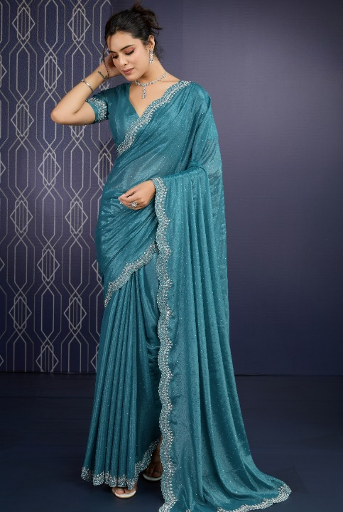 Buy Blue Partywear Sarees Online at STORI