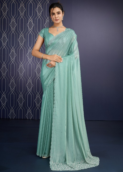 Buy Green  Partywear Sarees Online at STORI