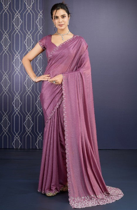 Buy Mauve Partywear Sarees Online at STORI