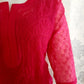 Havoka Georgette Tone-to-Tone Chikankari Kurti With Inner