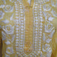 Niha Butter Yellow Soft Cotton Mulmul Chikankari Kurti & Palazzo Set