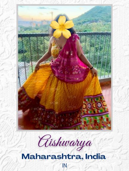 Aishwarya in Navratri Traditional Embroidered Blouse With Real Kodis