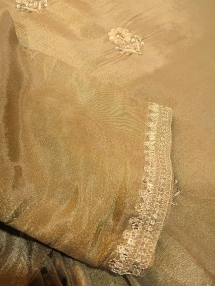 Bronze Shimmer Silk Suit Set