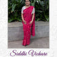 Siddhi Vichare in Textured Solid Color Silk Blouse With Elbow Sleeves