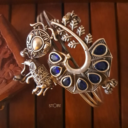 Vasudha Oxidised Statement Kada / Bracelet