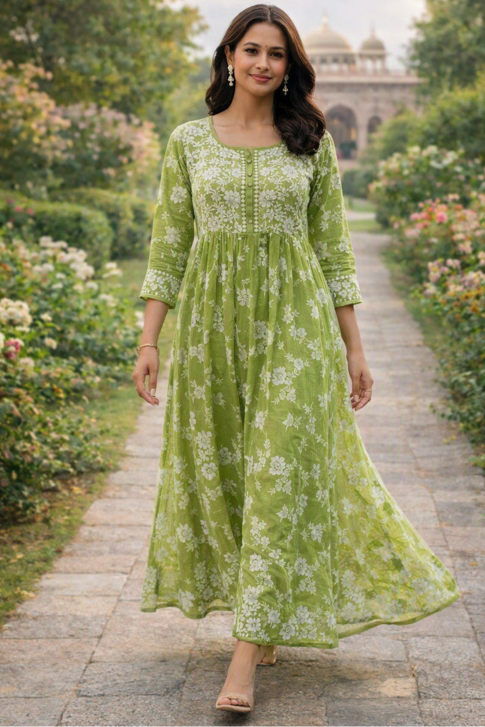 light_green_mul_cotton_kurti
