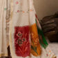 Ivory White Munga Cotton Silk Saree