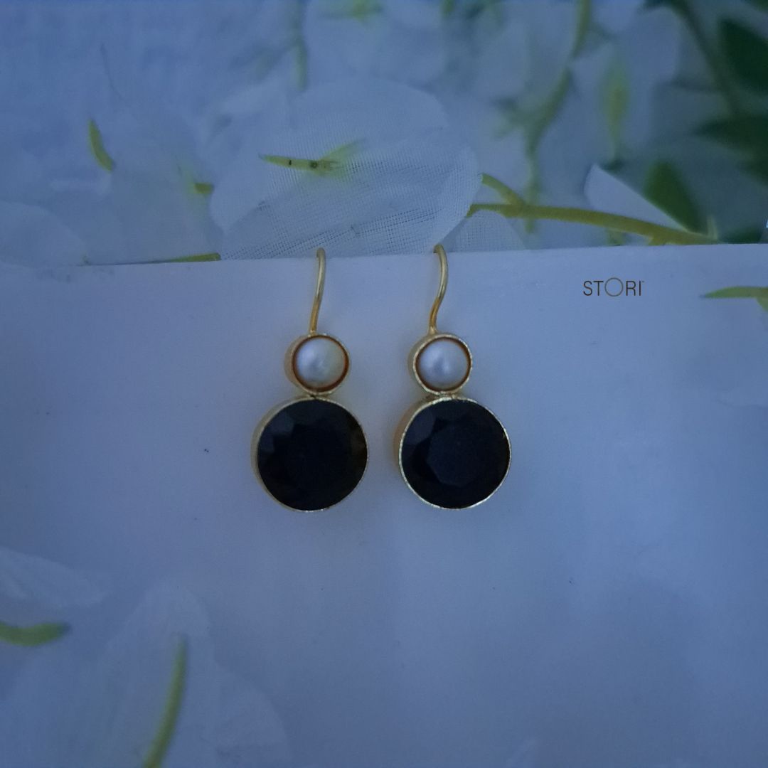 Zenaida Fresh Water Pearl & Stone Drop Earrings