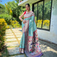 Bright Green Paithani Silk Saree With Allover Zari Woven Motifs