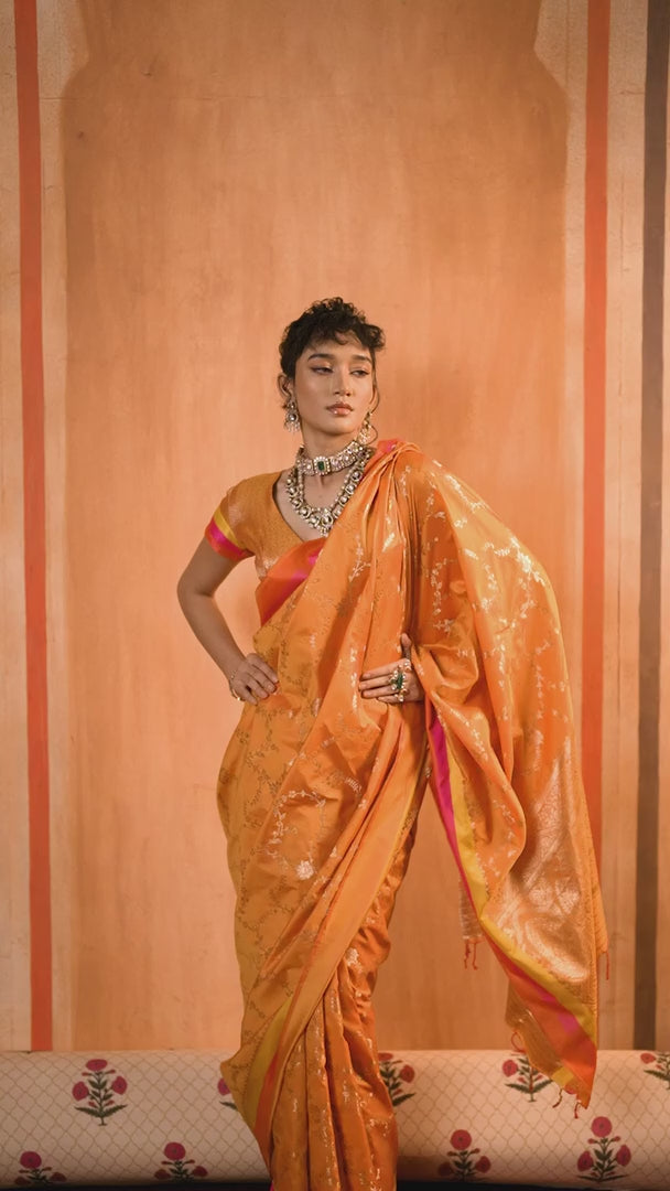 STORI Yellow Soft Silk Saree