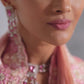 STORI Peach Pink Bridal Tissue Silk Saree