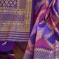 Banarasi Silk Saree With Purple Diamond Palettes