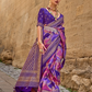 Banarasi Silk Saree With Purple Diamond Palettes