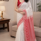 red and white saree 