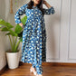 Shop Blue Nyra Cut Cotton Kurti Set