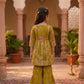 Lotus Prints Brown Sharara Set for Girls