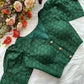 Hakoba Pure Cotton Solid Color Blouse With Puff Sleeves