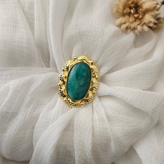 Green Opal Finger Ring