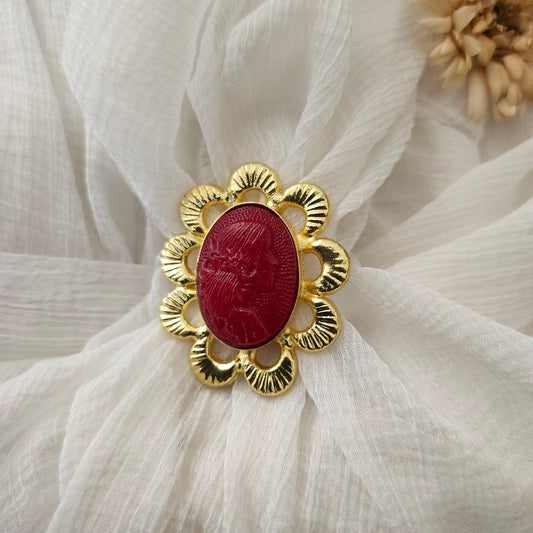 Red Gold Statement Finger Ring Online
