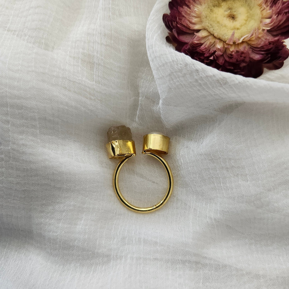 Raw Stone Golden Ring