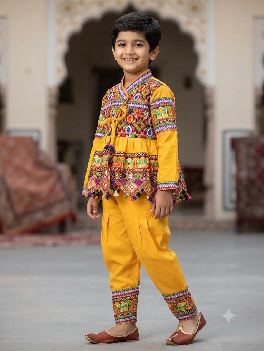 Traditional Gujarati Kedia Dress for Boys