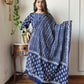 Blue Cotton Printed Straight Suit Set
