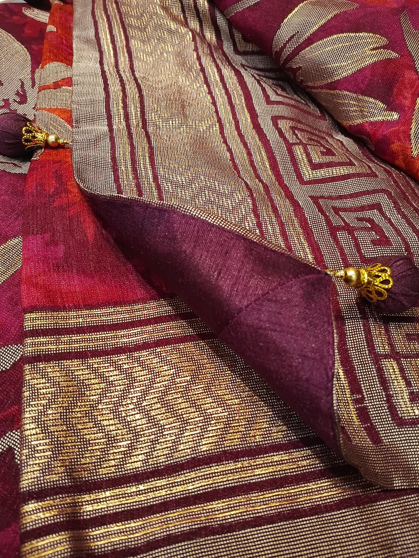 Pink Floral Soft Georgette Saree