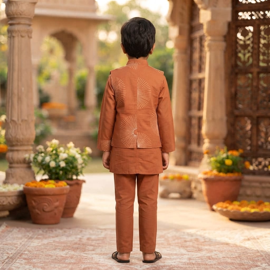 STORI Comfortable and stylish ethnic kurta set for boys