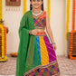 Multicolor Lehenga Choli with Dupatta for Girls