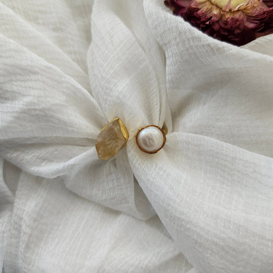 Raw Stone Golden Ring