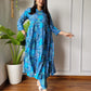 Shop Blue Nyra Cut Cotton Kurti Set