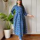 Shop Blue Nyra Cut Cotton Kurti Set