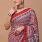 Red Handloom Cotton Mulmul Saree Online-STORI