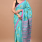 Shop Quirky Popcorn Printed Firozi Cotton Saree Online- STORI