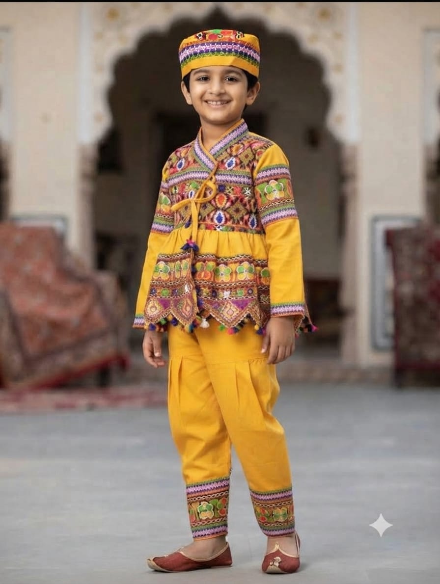 Traditional Gujarati Kedia Dress for Boys