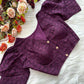 Hakoba Pure Cotton Solid Color Blouse With Puff Sleeves