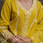 Cadmium Yellow Schiffili Embroidered Three Piece Salwar Suit Set